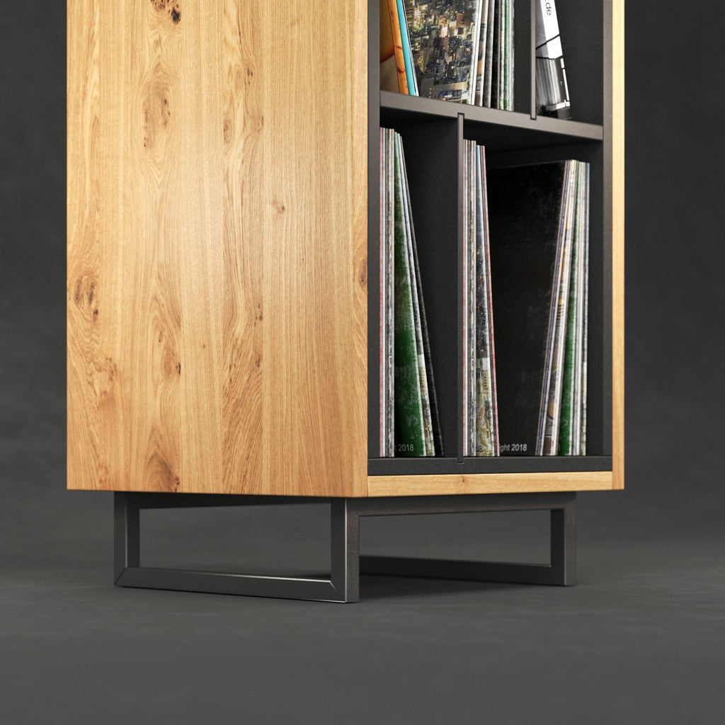 schallplatten aufbewahrung möbel Schallplattenschrank aus Eiche – THL-Shop